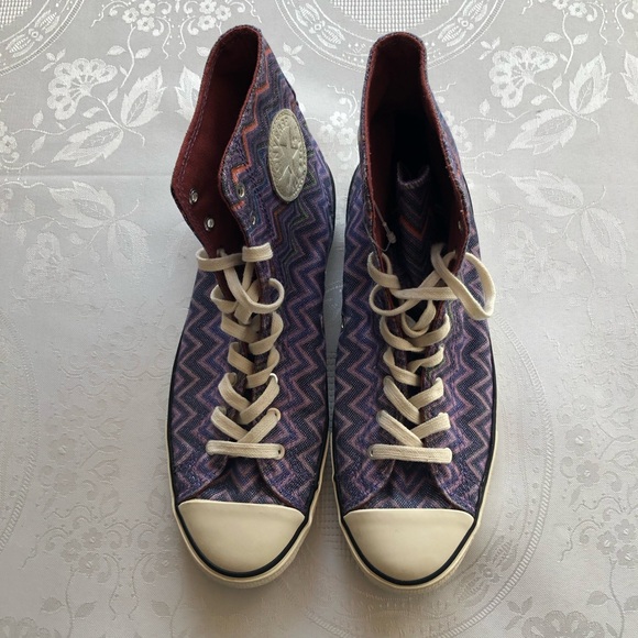 Converse Chuck Tylor MISSONI Purple Sparkling High-Top Sneakers Women’s Size 7.5 - Picture 14 of 16